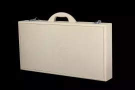 Backgammon made of stained oak and amber "Leopard" collection "Legends of the world"